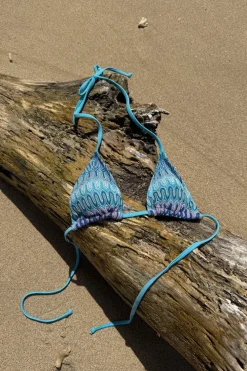 Gina Tricot 14+ triange bikini top Blå Best