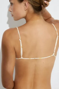 Gina Tricot Triange front tie bikini top Hvit Online