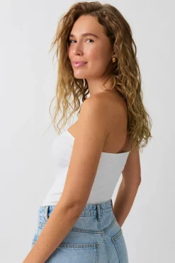 Gina Tricot Tube top Hvit Discount
