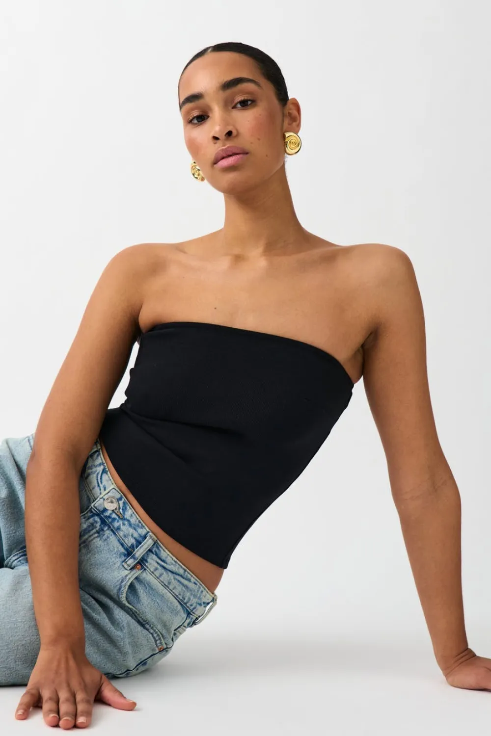 Gina Tricot Tube top Svart Online