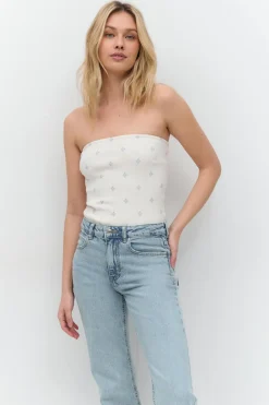 Gina Tricot Tube top Hvit Hot