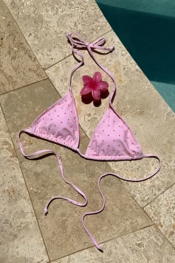 Gina Tricot 14+ tuu triange bikini top Rosa Discount