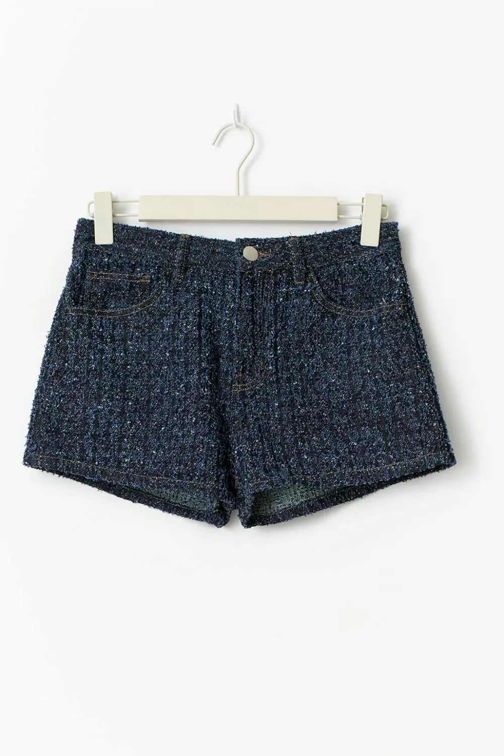 Gina Tricot Tweed denim shorts Blå Online