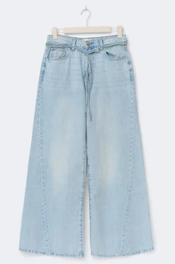 Gina Tricot Twisted wide jeans Blå Best
