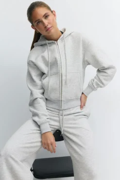 Gina Tricot Utiate zip hoodie Grå Outlet