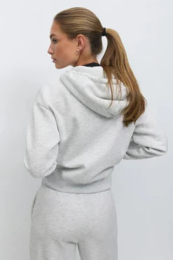 Gina Tricot Utiate zip hoodie Grå Outlet