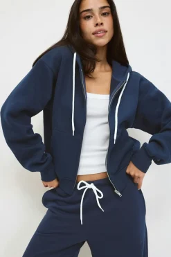 Gina Tricot Utiate zip hoodie Blå New