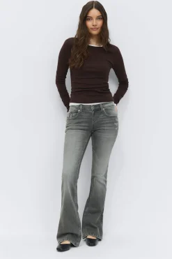 Gina Tricot Ultra low bootcut jeans Svart Outlet