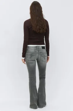 Gina Tricot Ultra low bootcut jeans Svart Outlet