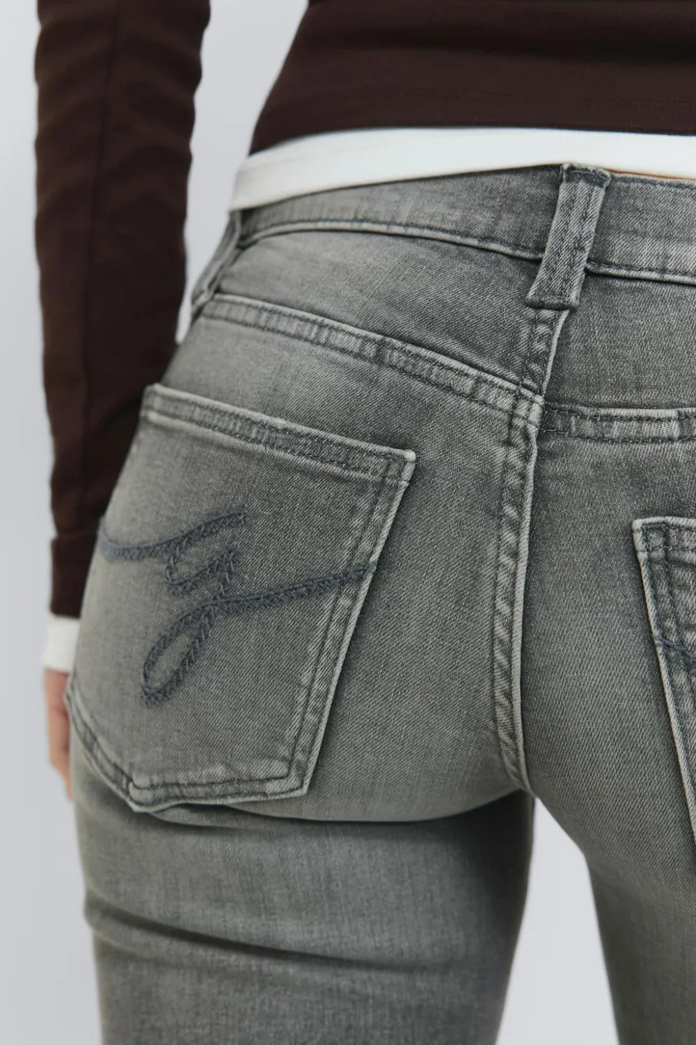 Gina Tricot Ultra low bootcut jeans Svart Outlet