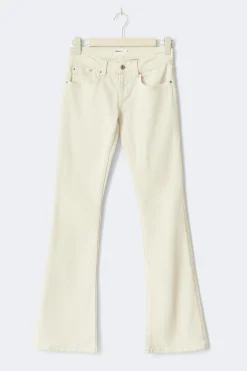 Gina Tricot Ultra low bootcut jeans Hvit Clearance