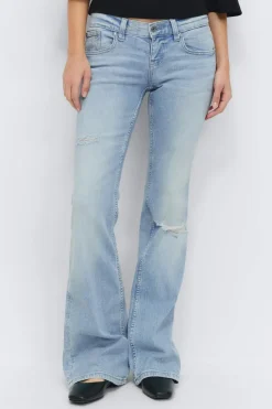Gina Tricot Ultra low bootcut jeans Blå Sale