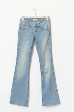Gina Tricot Ultra low bootcut jeans Blå Sale