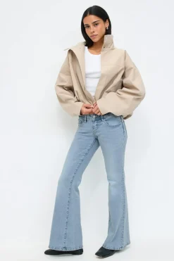 Gina Tricot Ultra low flare jeans Blå Online