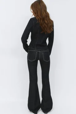 Gina Tricot Ultra low flare jeans Blå
