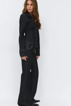 Gina Tricot Ultra low flare jeans Blå
