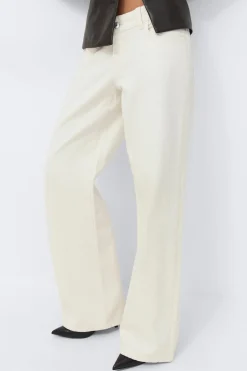 Gina Tricot Ultra low wide jeans Hvit Hot