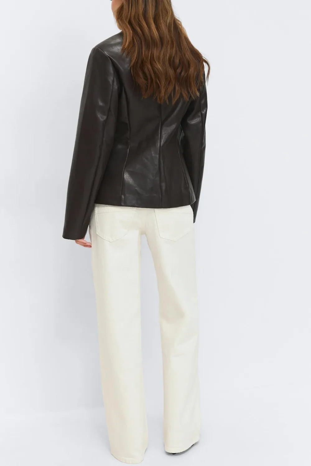 Gina Tricot Ultra low wide jeans Hvit Hot