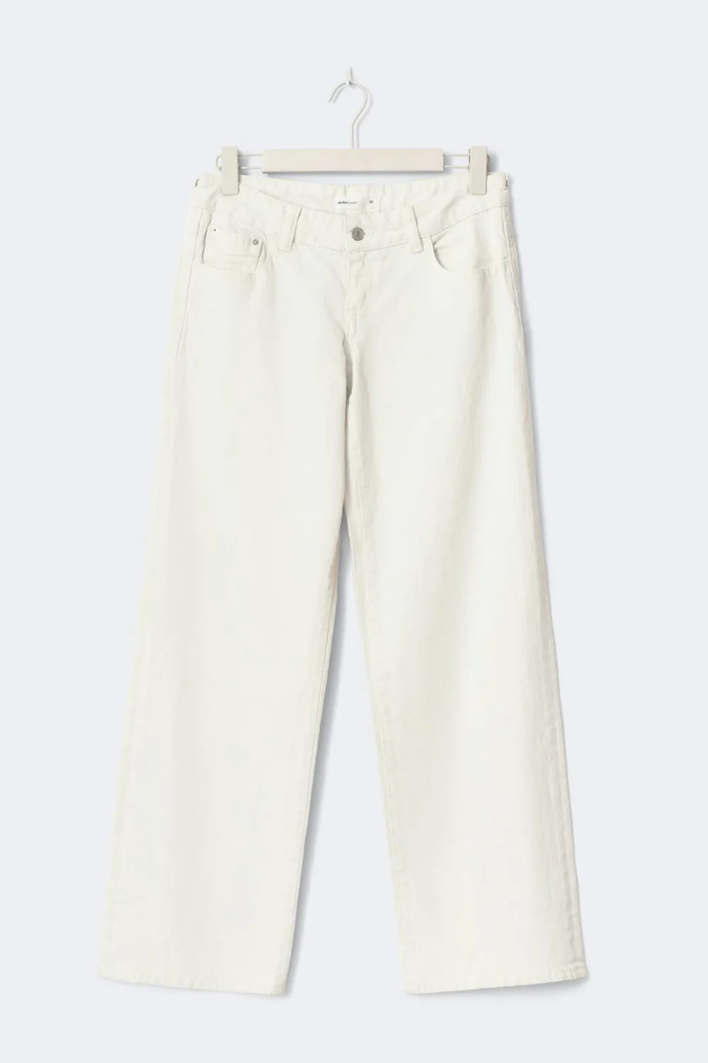 Gina Tricot Ultra low wide jeans Hvit Hot