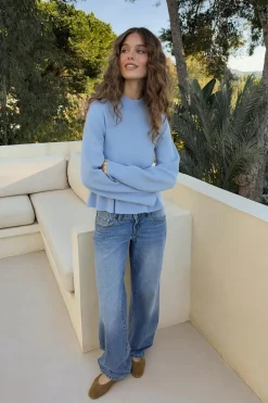 Gina Tricot Ultra low wide jeans Blå Discount