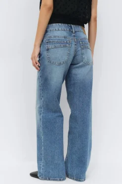 Gina Tricot Ultra low wide jeans Blå Discount