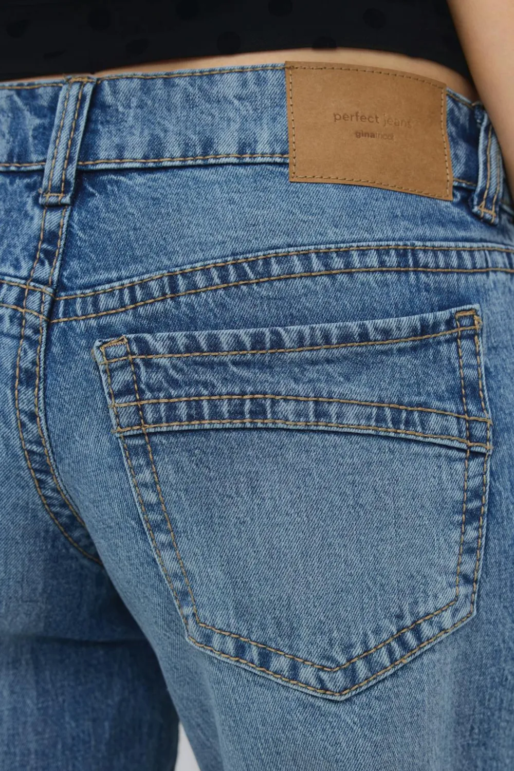 Gina Tricot Ultra low wide jeans Blå Discount