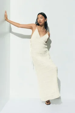 Gina Tricot V-neck axi dre Hvit Online