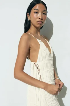 Gina Tricot V-neck axi dre Hvit Online