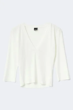 Gina Tricot V-neck top Hvit Online