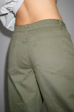 Gina Tricot Waist flip wide jeans Grønn Best