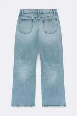Gina Tricot Waist flip wide jeans Blå