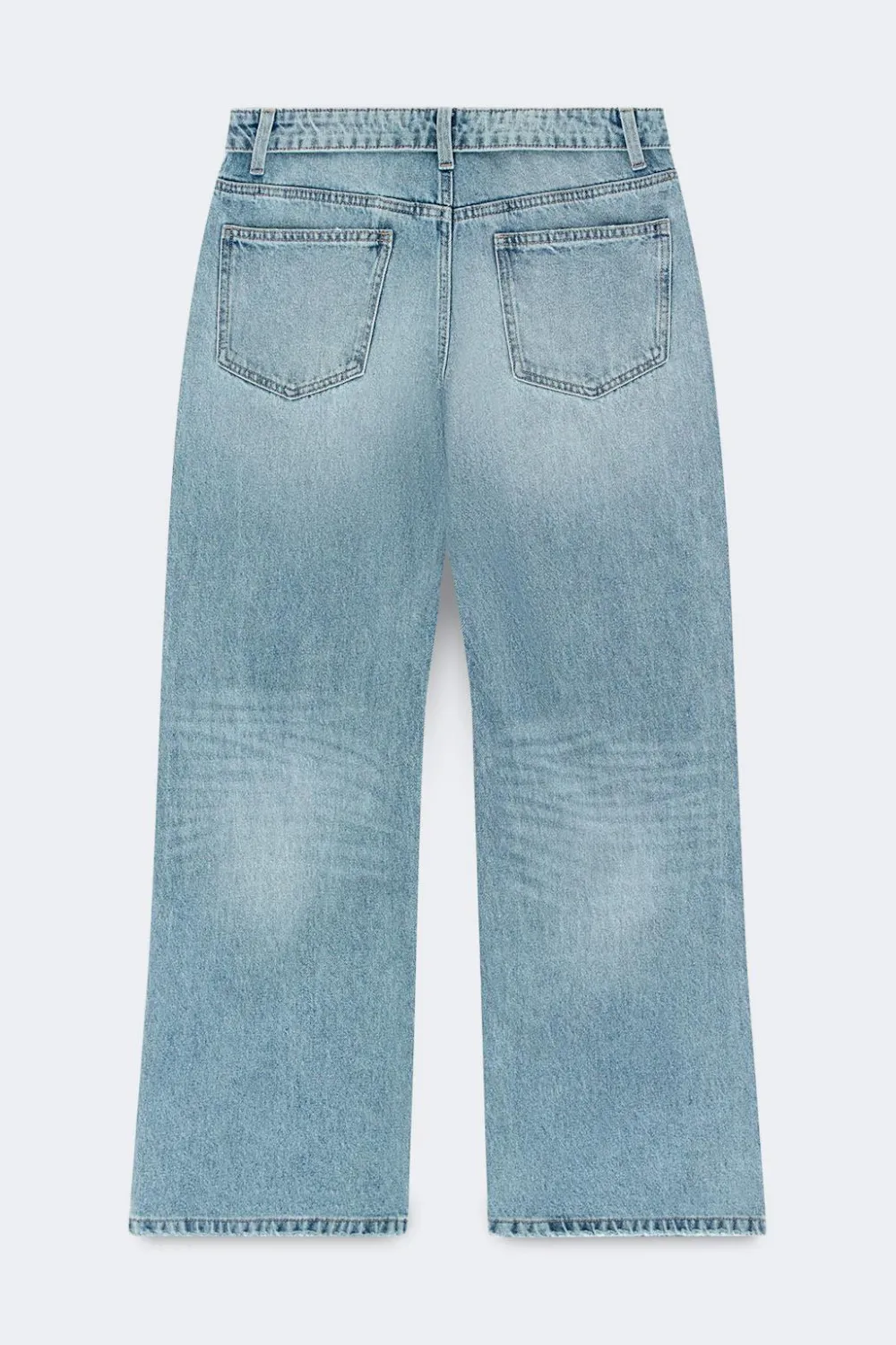 Gina Tricot Waist flip wide jeans Blå