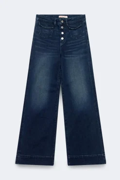 Gina Tricot Waist hug flare jeans Blå Online