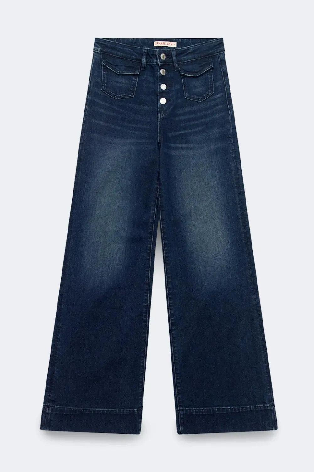 Gina Tricot Waist hug flare jeans Blå Online