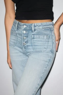 Gina Tricot Waist hug flare jeans Blå Best