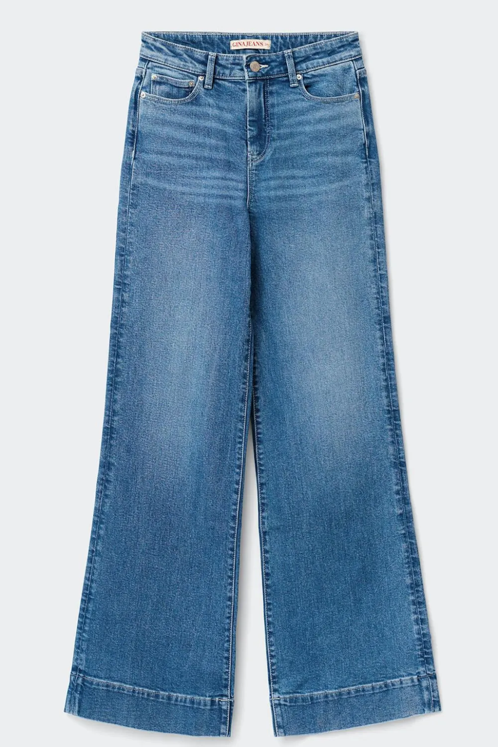 Gina Tricot Waist hug flare jeans Blå Sale