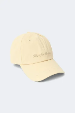 Gina Tricot Washed cotton cap Gul Sale