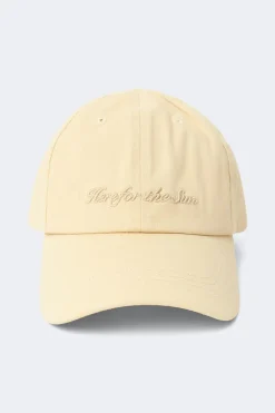 Gina Tricot Washed cotton cap Gul Sale