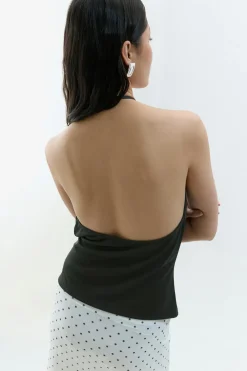 Gina Tricot Waterfa neck inget Svart Clearance
