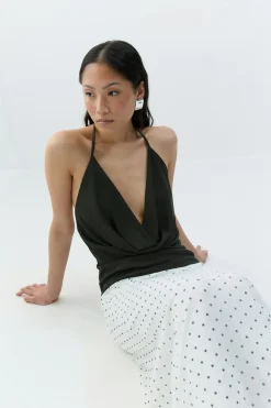 Gina Tricot Waterfa neck inget Svart Clearance