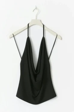 Gina Tricot Waterfa neck inget Svart Clearance