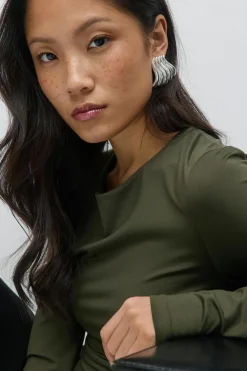 Gina Tricot Wave earrings Sølv Discount