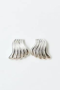 Gina Tricot Wave earrings Sølv Discount