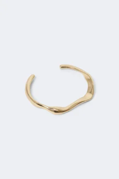 Gina Tricot Wavy gold bracelet Gull Online