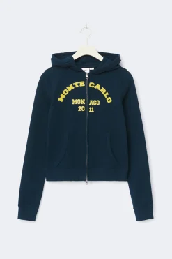 Gina Tricot 14+ 2 way zip hoodie Blå Hot