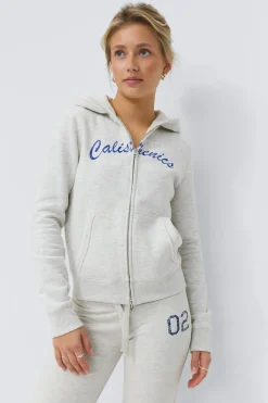 Gina Tricot 14+ 2 way zip hoodie Grå Clearance