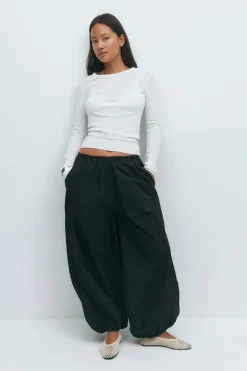 Gina Tricot Wide baoon trouer Svart Sale