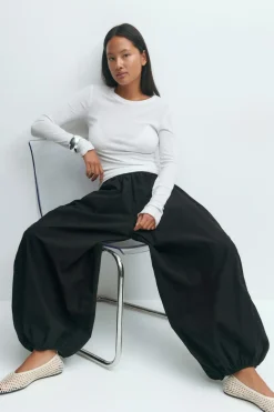 Gina Tricot Wide baoon trouer Svart Sale