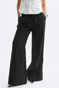 Gina Tricot Wide drawtring trouer Svart Hot
