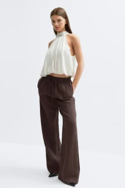 Gina Tricot Wide drawtring trouer Brun Best